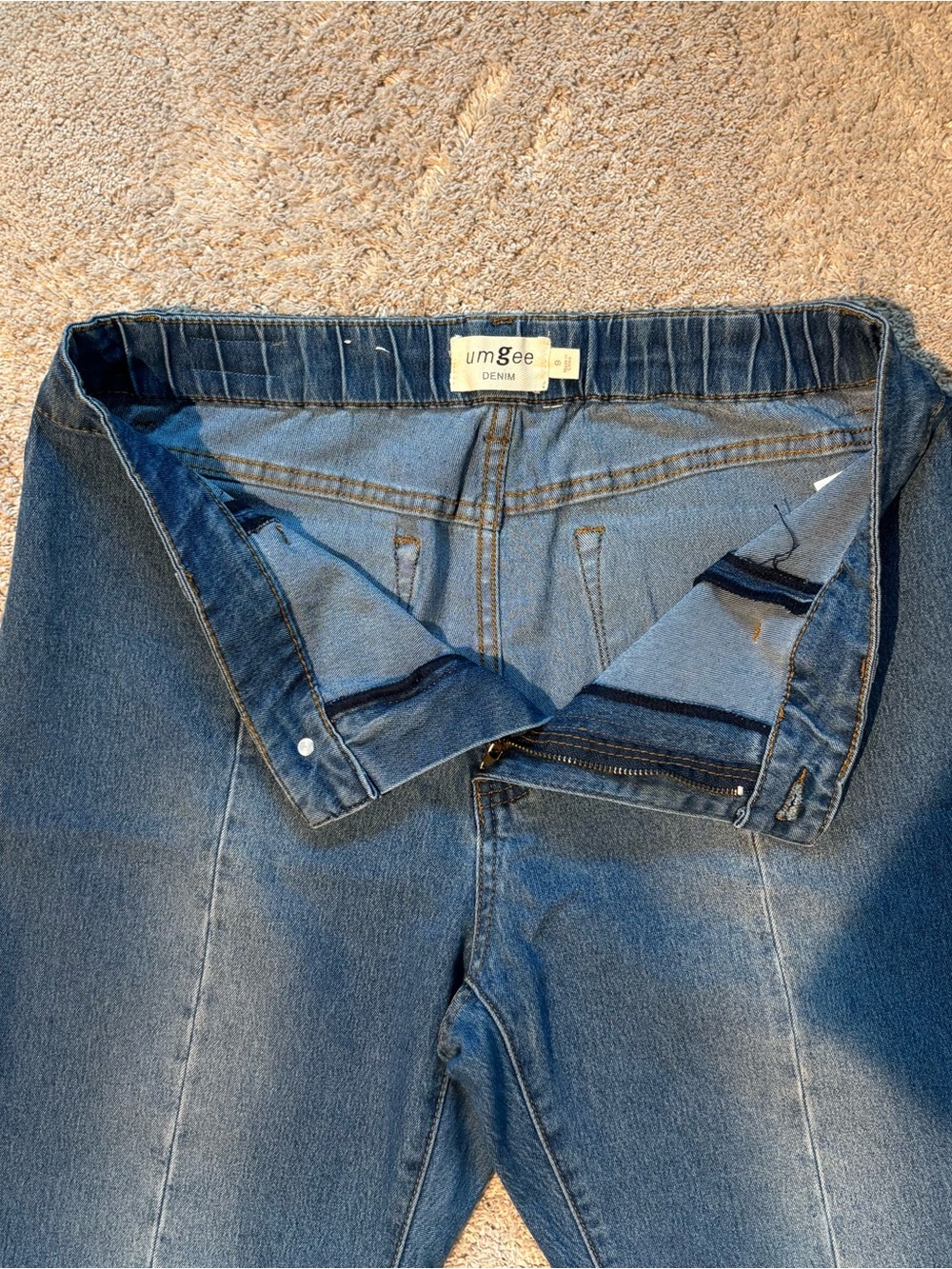 Umgee Denim High Rise Split Hem Jeans Women’s Size 9 Medium Wash bootcut - Picture 3 of 5